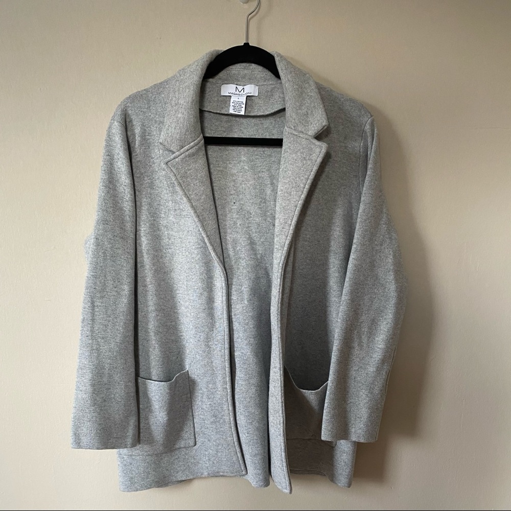 Magaschoni open front Gray Cardigan